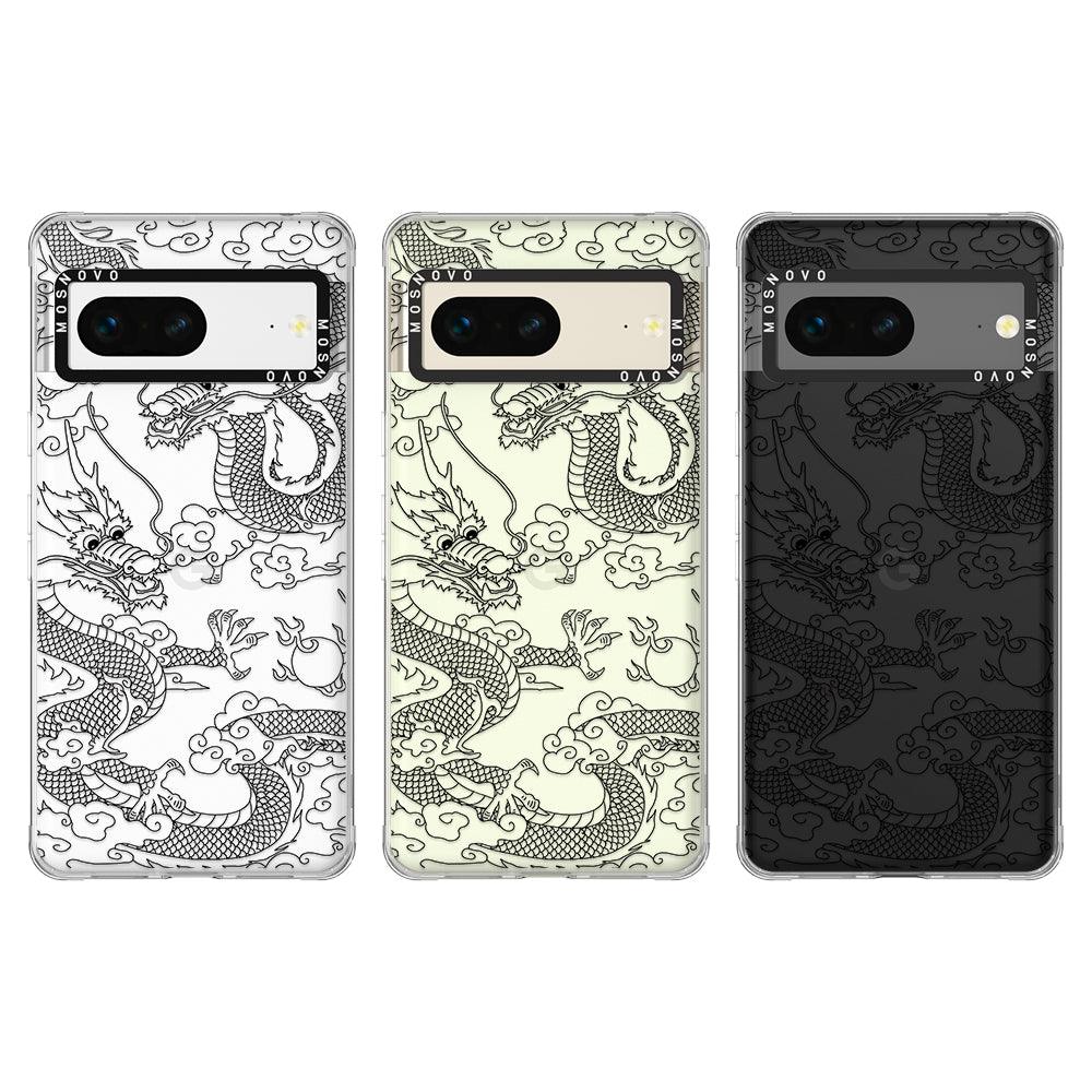 Black Dragon Phone Case - Google Pixel 7 Case - MOSNOVO