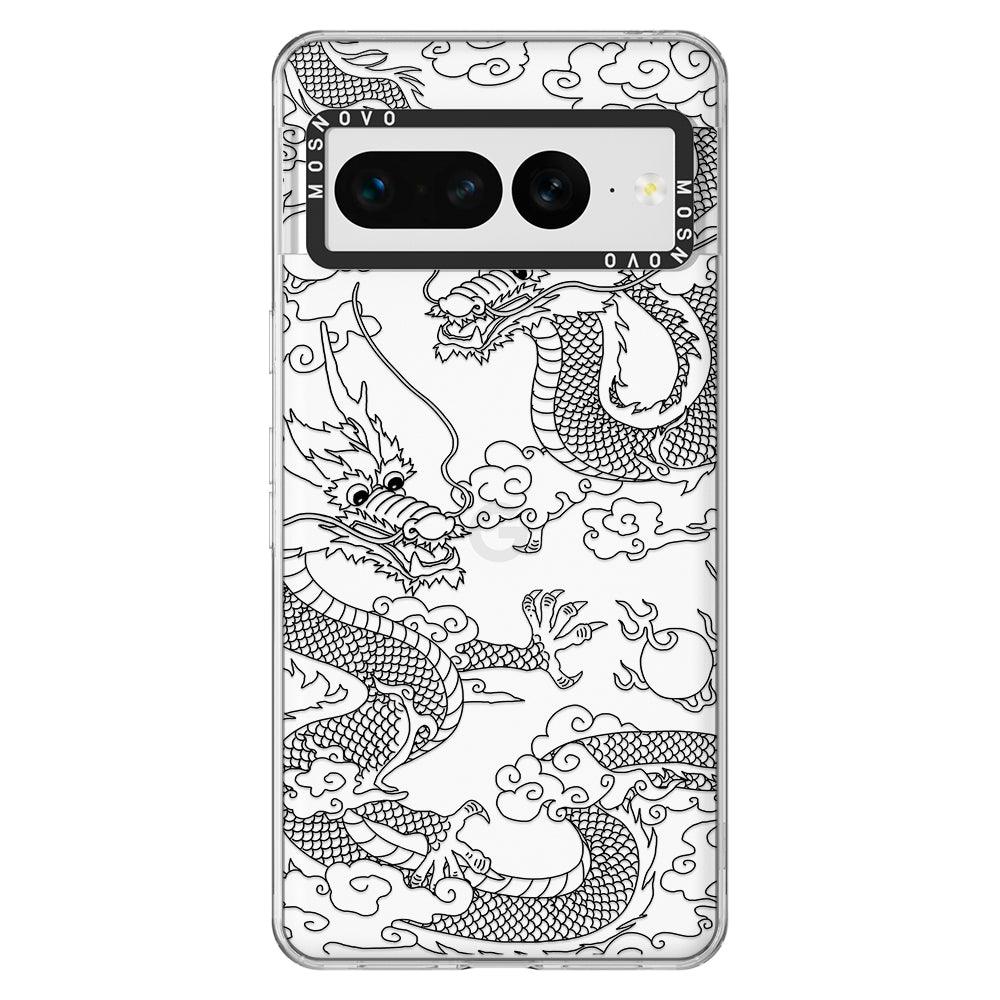 Black Dragon Phone Case - Google Pixel 7 Pro Case - MOSNOVO