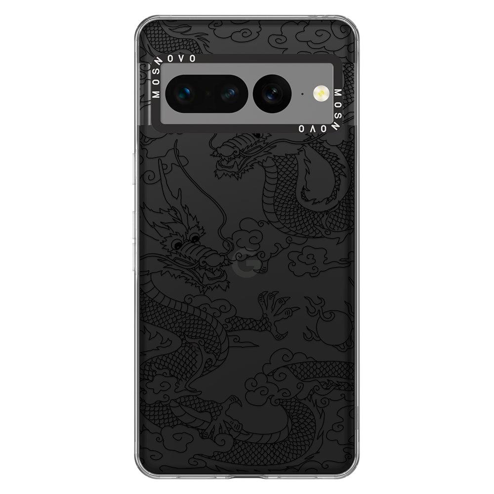 Black Dragon Phone Case - Google Pixel 7 Pro Case - MOSNOVO