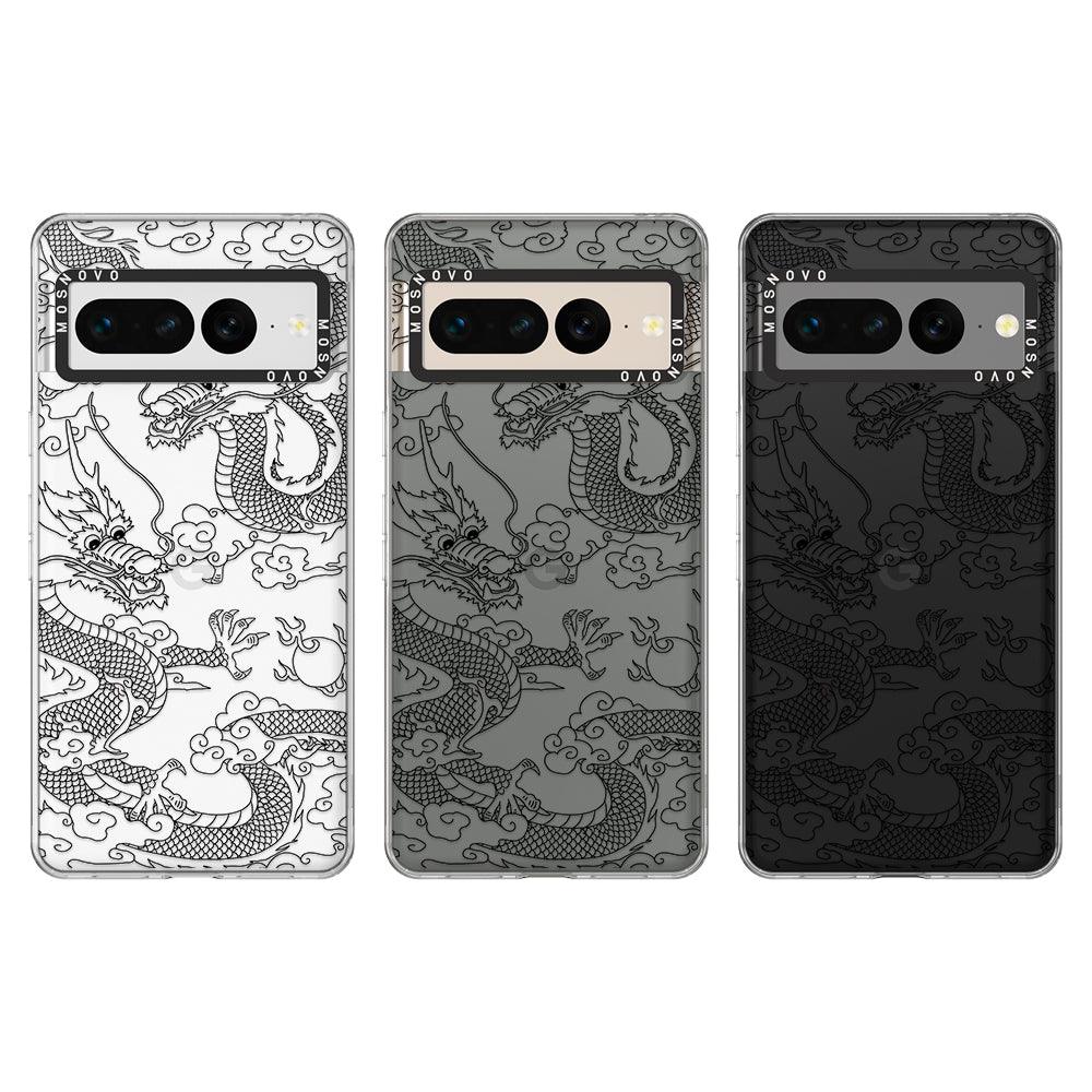 Black Dragon Phone Case - Google Pixel 7 Pro Case - MOSNOVO