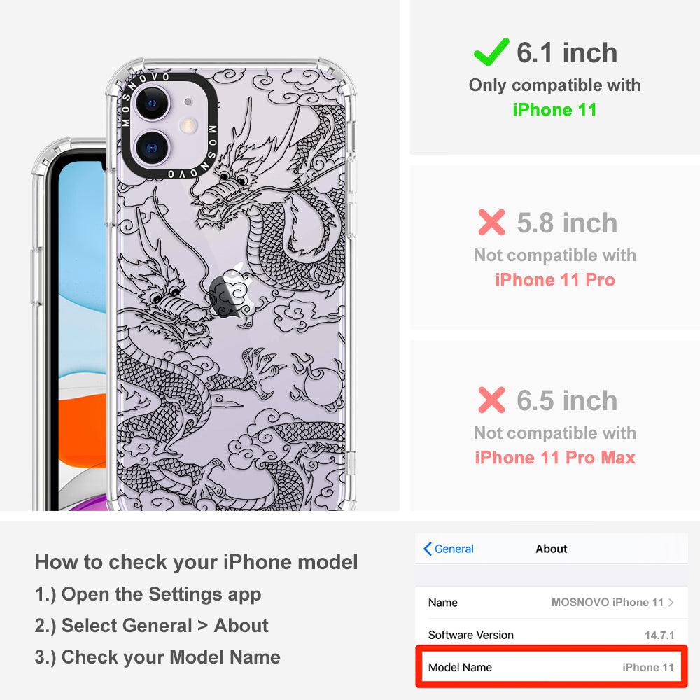 Black Dragon Phone Case - iPhone 11 Case - MOSNOVO