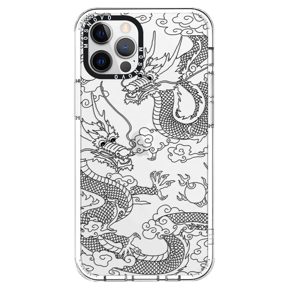 Black Dragon Phone Case - iPhone 12 Pro Case - MOSNOVO