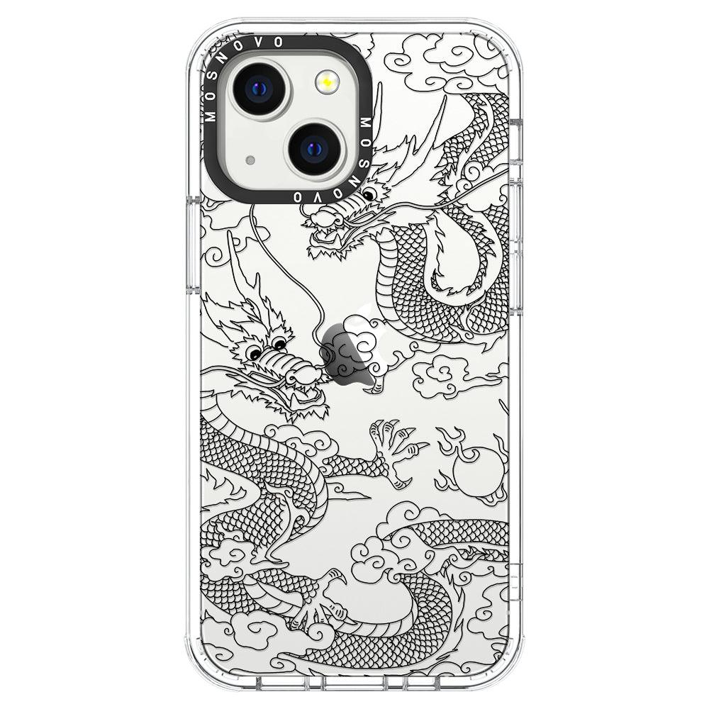 Black Dragon Phone Case - iPhone 13 Mini Case - MOSNOVO