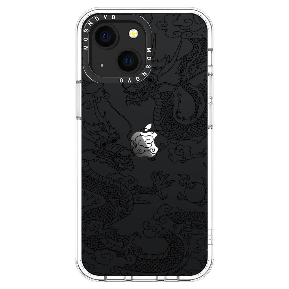 Black Dragon Phone Case - iPhone 13 Mini Case - MOSNOVO