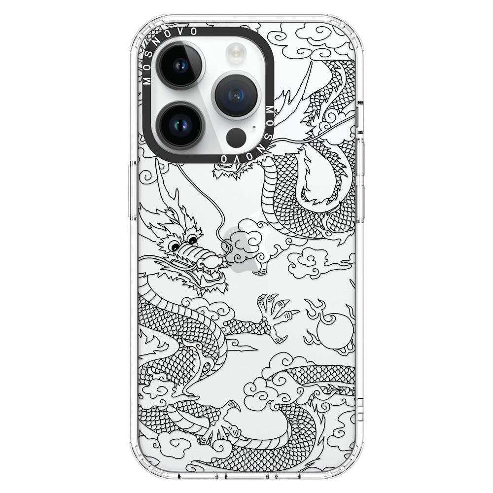 Black Dragon Phone Case - iPhone 14 Pro Case - MOSNOVO