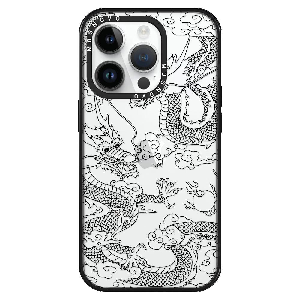 Black Dragon Phone Case - iPhone 14 Pro Case - MOSNOVO