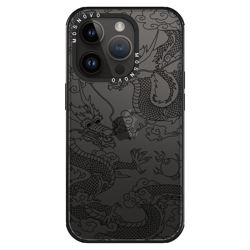 Black Dragon Phone Case - iPhone 14 Pro Case - MOSNOVO