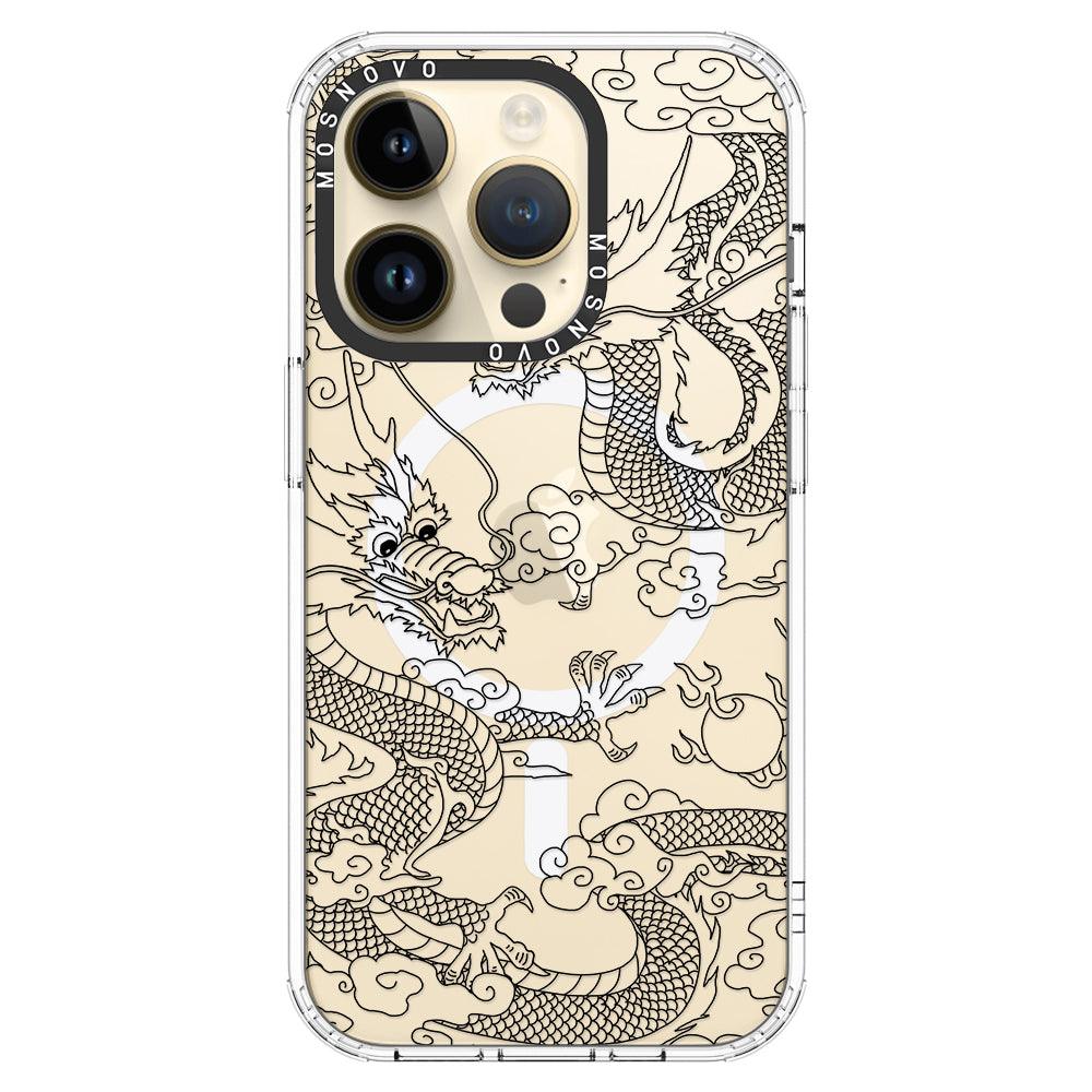 Black Dragon Phone Case - iPhone 14 Pro Case - MOSNOVO