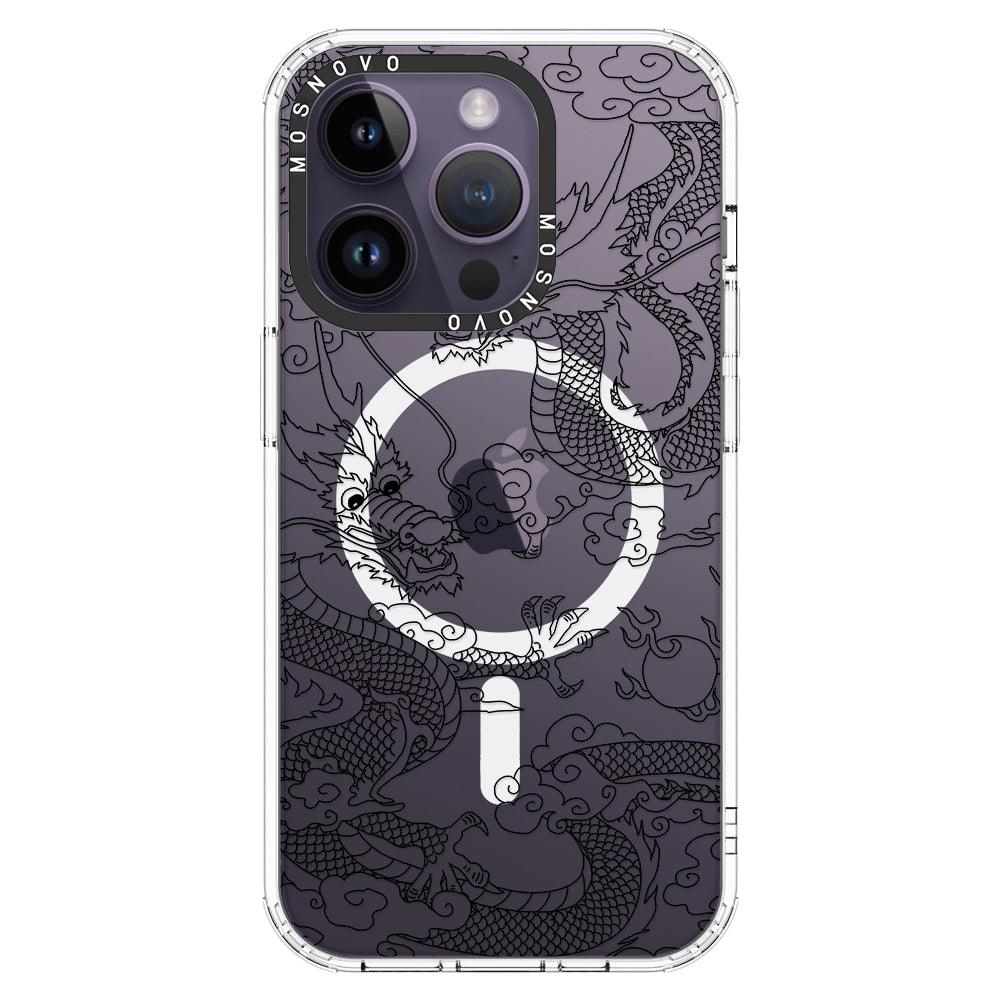 Black Dragon Phone Case - iPhone 14 Pro Case - MOSNOVO