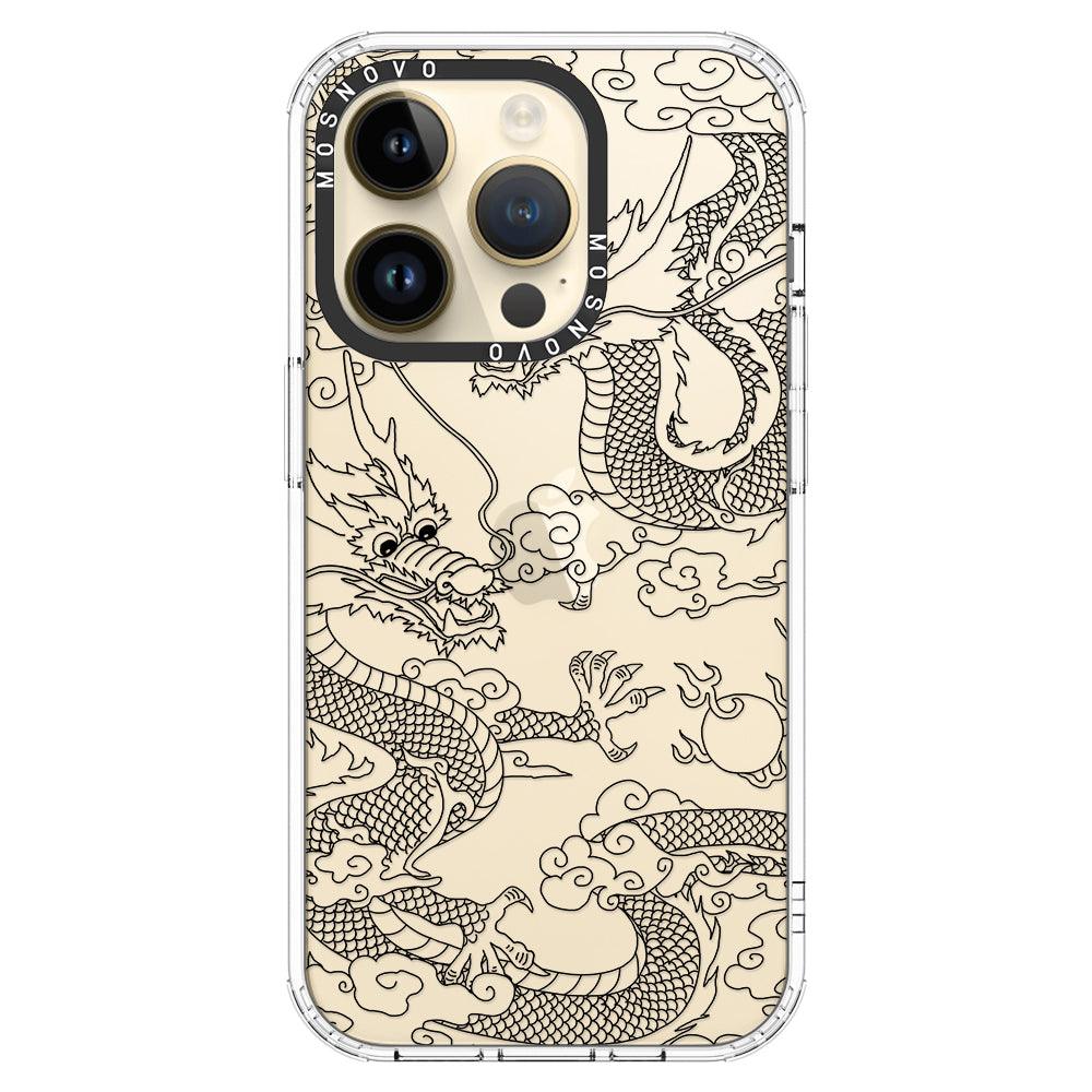 Black Dragon Phone Case - iPhone 14 Pro Case - MOSNOVO