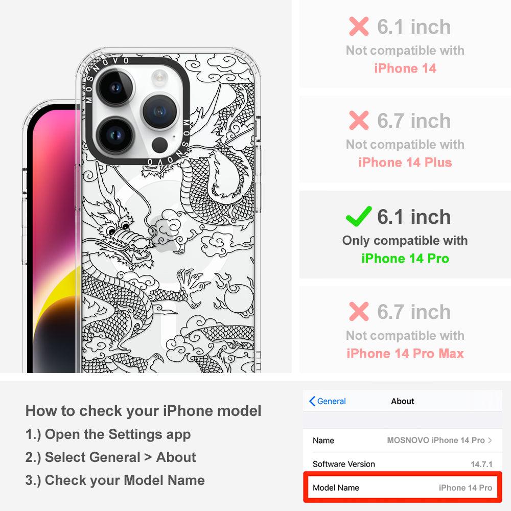 Black Dragon Phone Case - iPhone 14 Pro Case - MOSNOVO