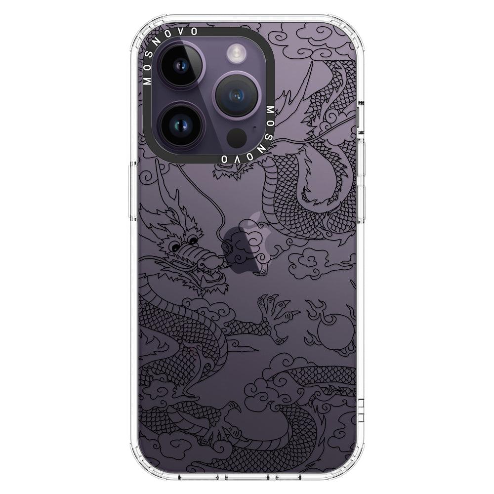 Black Dragon Phone Case - iPhone 14 Pro Case - MOSNOVO