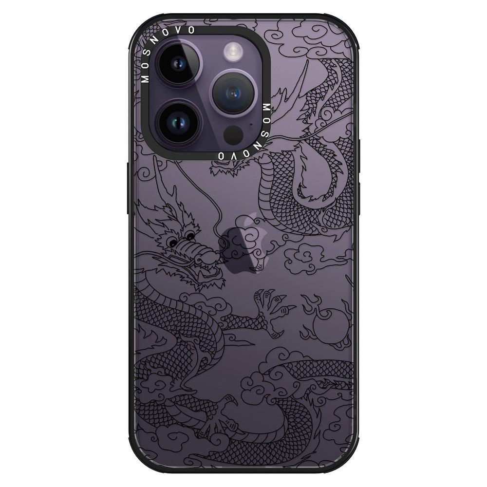 Black Dragon Phone Case - iPhone 14 Pro Case - MOSNOVO