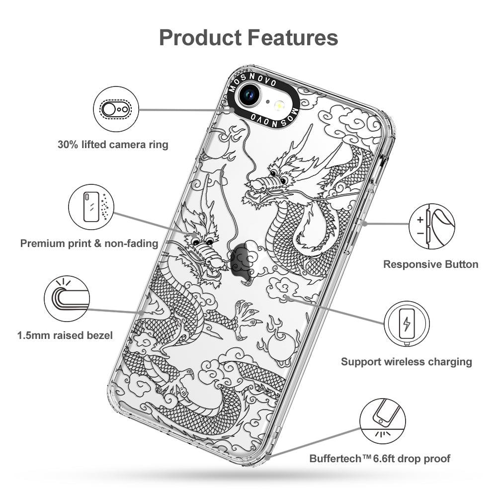 Black Dragon Phone Case - iPhone 7 Case - MOSNOVO