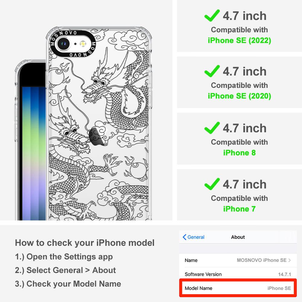 Black Dragon Phone Case - iPhone 8 Case - MOSNOVO