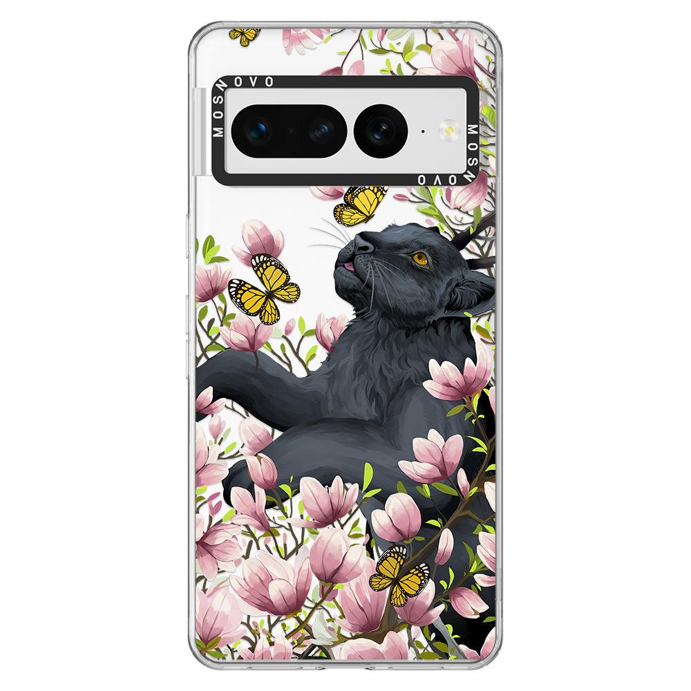 Black Leopard Garden Phone Case - Google Pixel 7 Pro Case - MOSNOVO