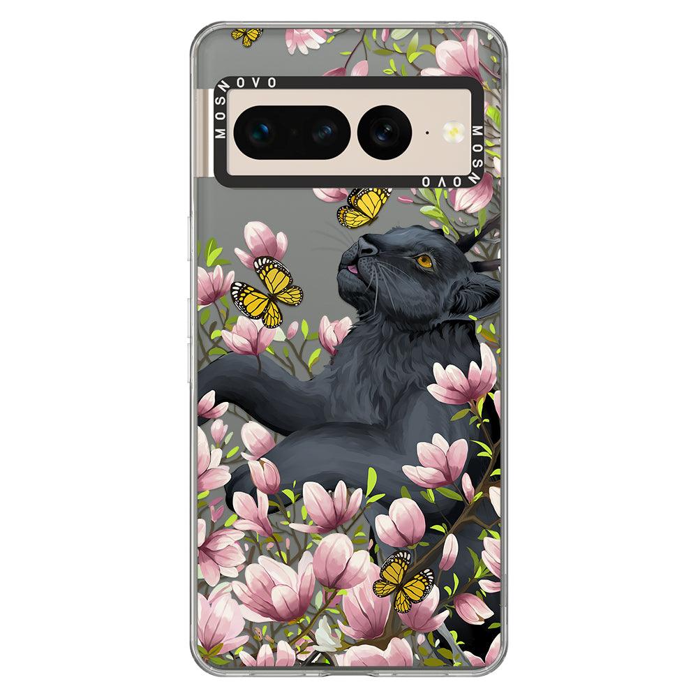 Black Leopard Garden Phone Case - Google Pixel 7 Pro Case - MOSNOVO