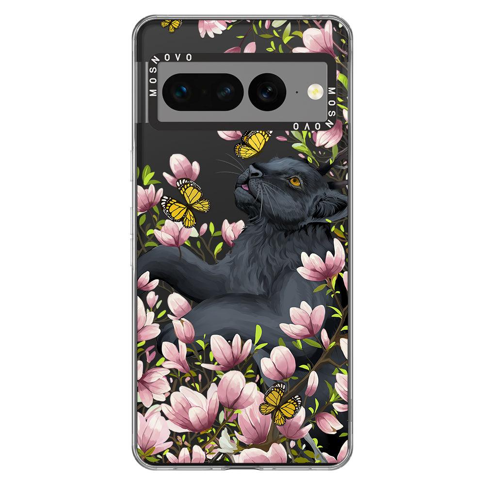 Black Leopard Garden Phone Case - Google Pixel 7 Pro Case - MOSNOVO