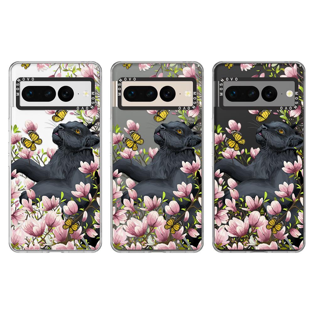 Black Leopard Garden Phone Case - Google Pixel 7 Pro Case - MOSNOVO