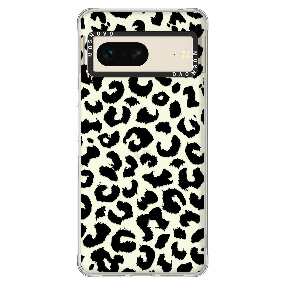 Black Leopard Print Phone Case - Google Pixel 7 Case - MOSNOVO