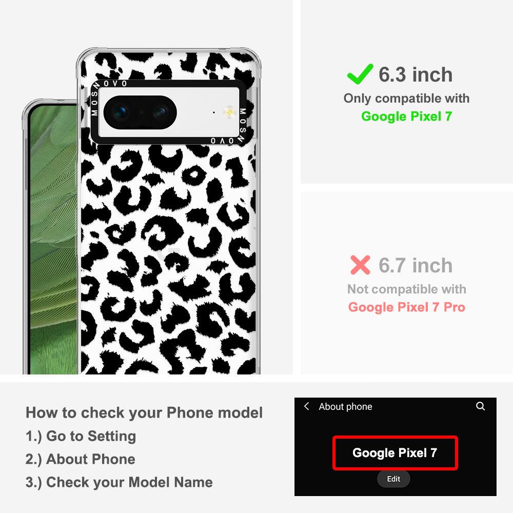 Black Leopard Print Phone Case - Google Pixel 7 Case - MOSNOVO