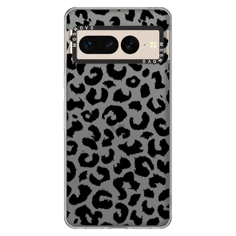 Black Leopard Print Phone Case - Google Pixel 7 Pro Case - MOSNOVO