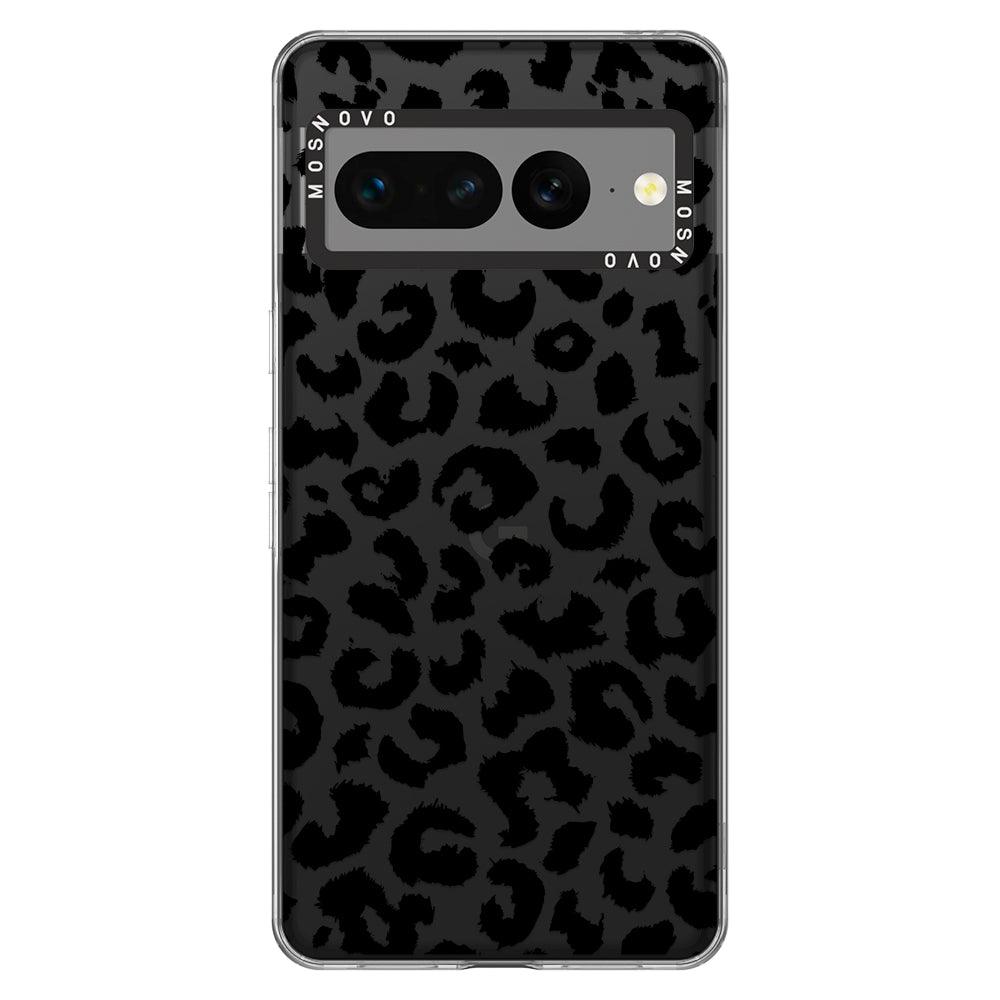 Black Leopard Print Phone Case - Google Pixel 7 Pro Case - MOSNOVO