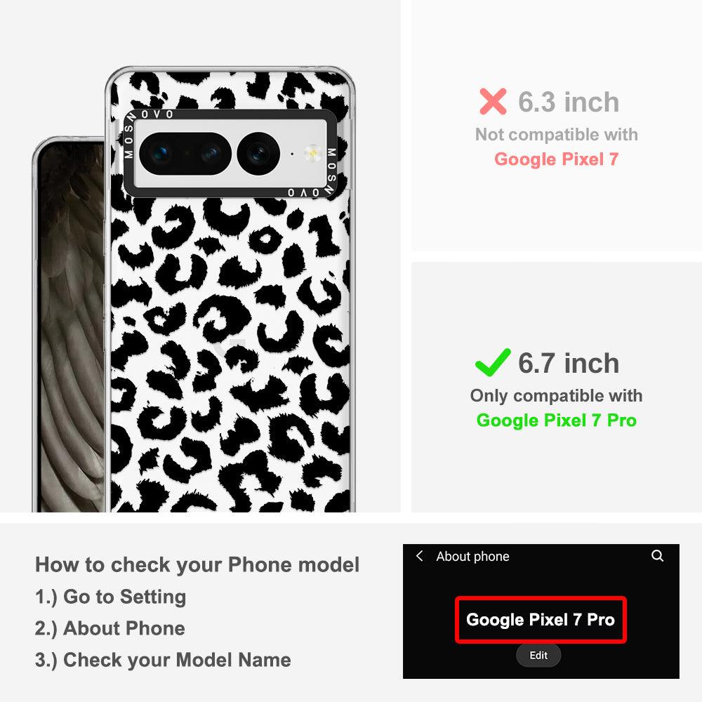 Black Leopard Print Phone Case - Google Pixel 7 Pro Case - MOSNOVO