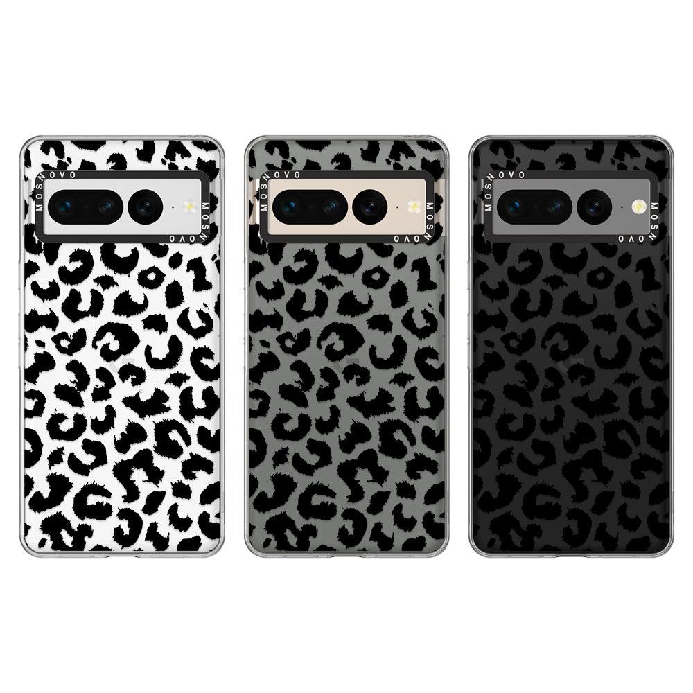 Black Leopard Print Phone Case - Google Pixel 7 Pro Case - MOSNOVO