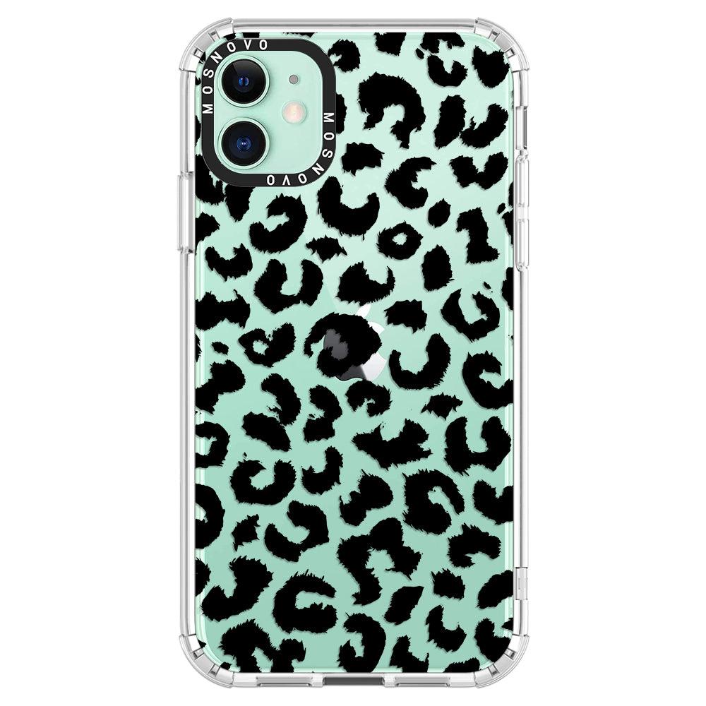 Black Leopard Phone Case - iPhone 11 Case - MOSNOVO