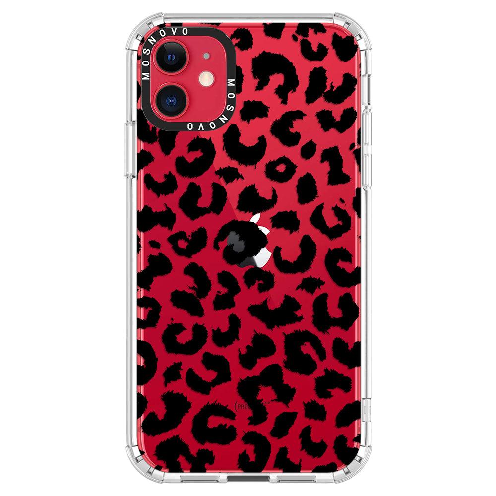 Black Leopard Phone Case - iPhone 11 Case - MOSNOVO