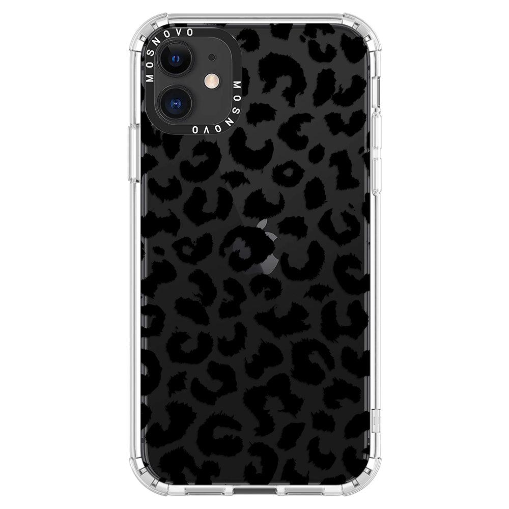 Black Leopard Phone Case - iPhone 11 Case - MOSNOVO