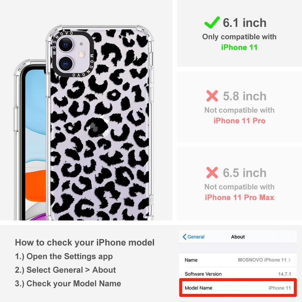 Black Leopard Phone Case - iPhone 11 Case - MOSNOVO