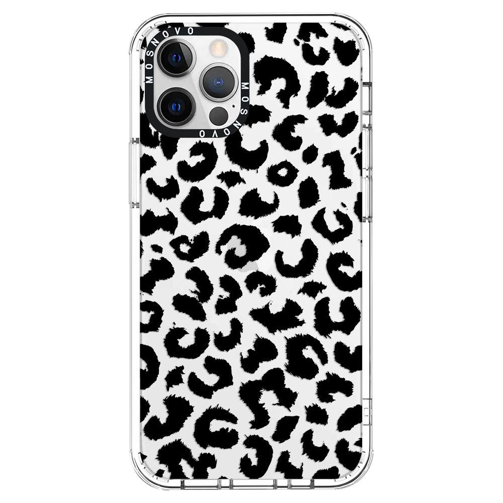 Black Leopard Phone Case - iPhone 12 Pro Max Case - MOSNOVO