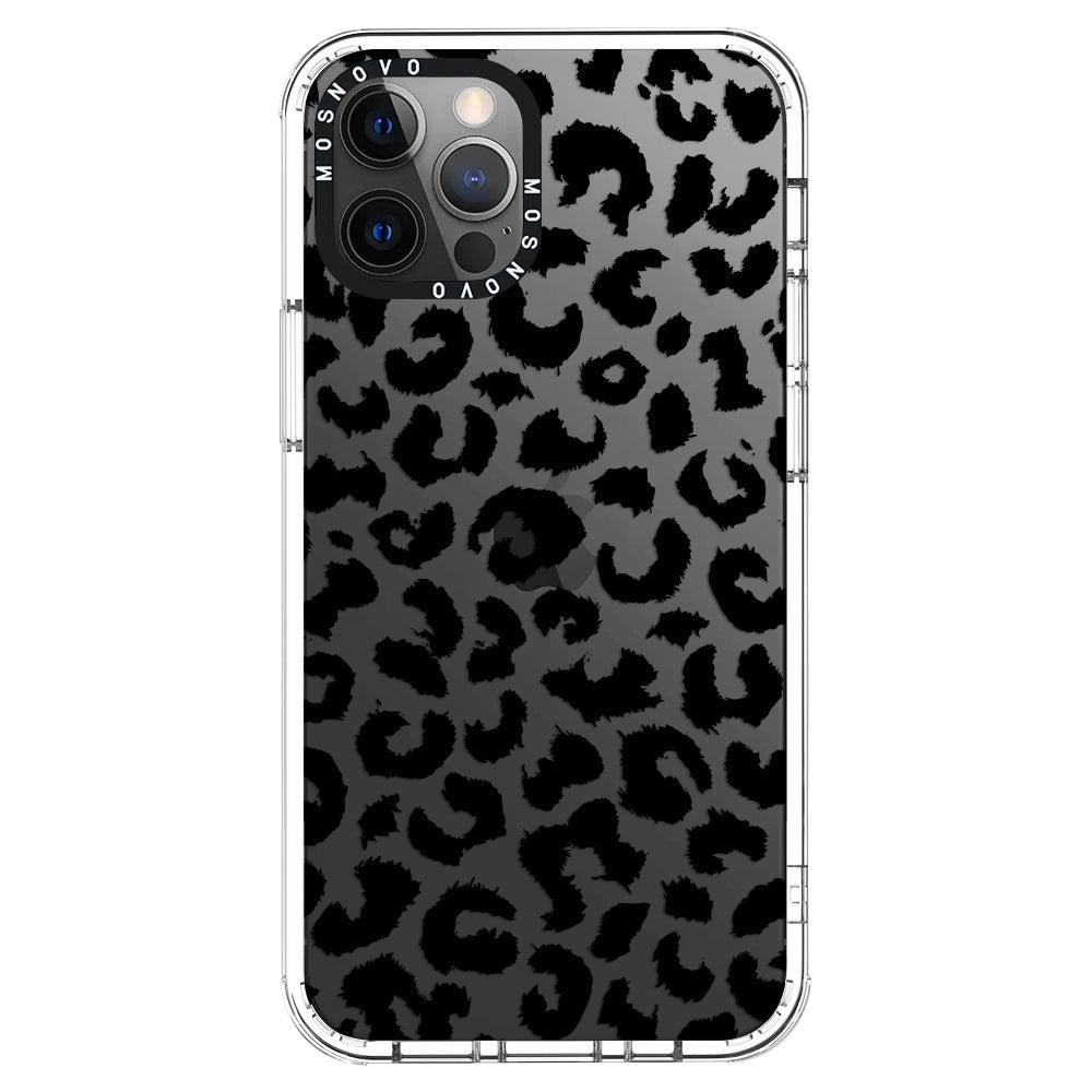 Black Leopard Phone Case - iPhone 12 Pro Max Case - MOSNOVO