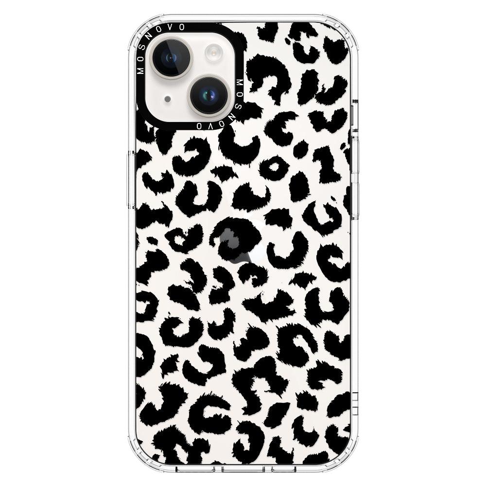 Black Leopard Phone Case - iPhone 14 Plus Case - MOSNOVO