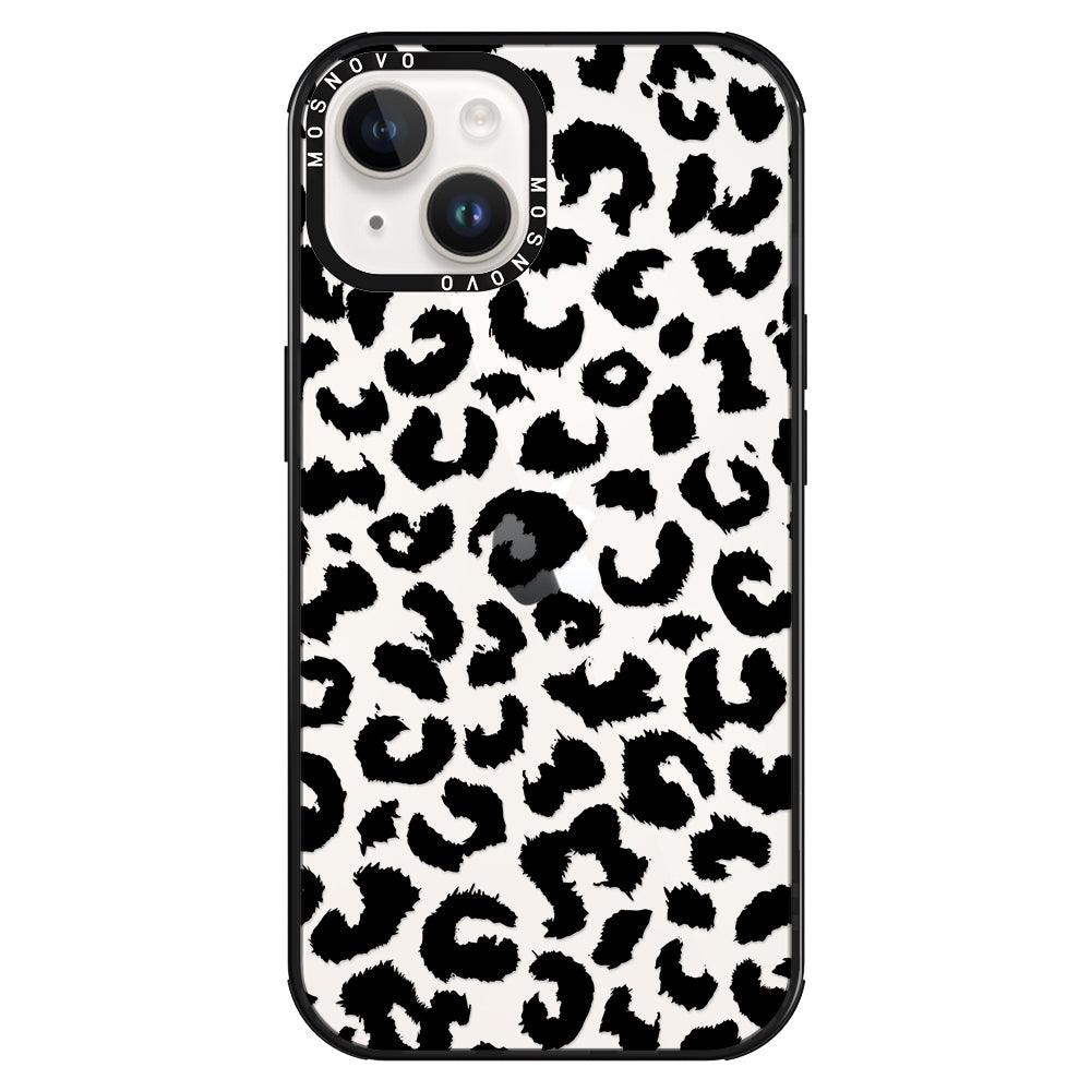 Black Leopard Phone Case - iPhone 14 Plus Case - MOSNOVO
