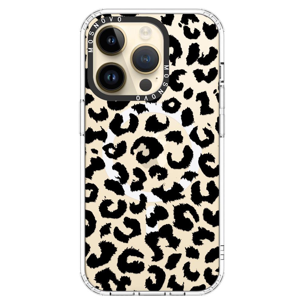 Black Leopard Phone Case - iPhone 14 Pro Case - MOSNOVO