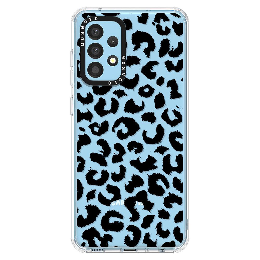 Black Leopard Print Phone Case - Samsung Galaxy A52 & A52s Case - MOSNOVO