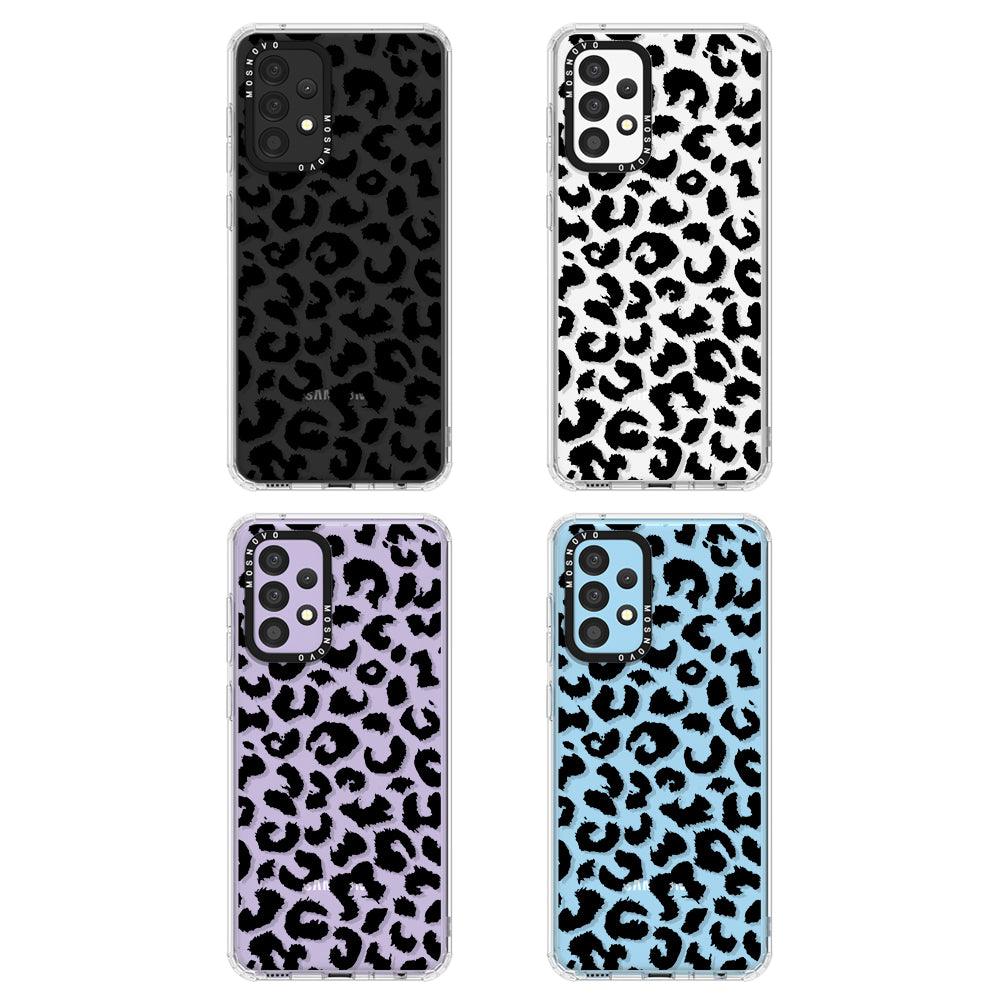 Black Leopard Print Phone Case - Samsung Galaxy A52 & A52s Case - MOSNOVO