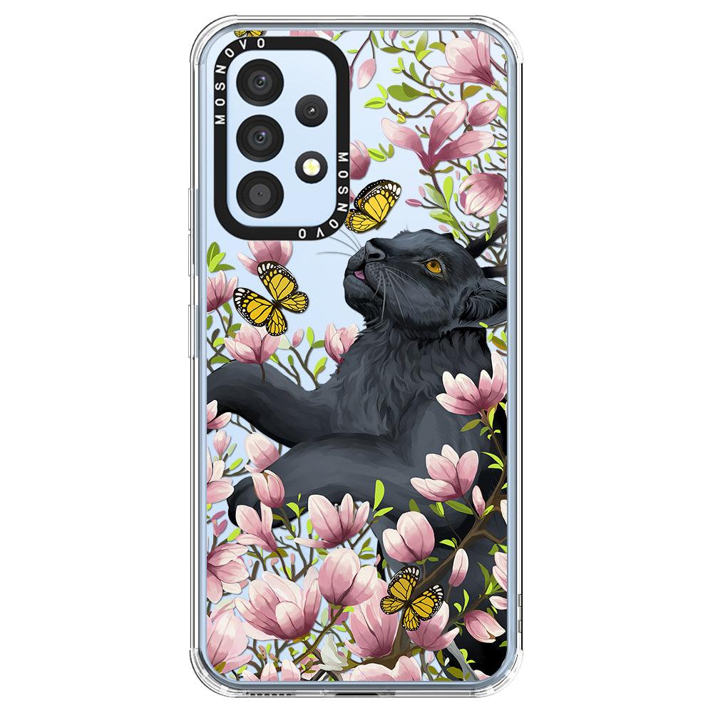 Black Panther Garden Phone Case - Samsung Galaxy A53 Case - MOSNOVO