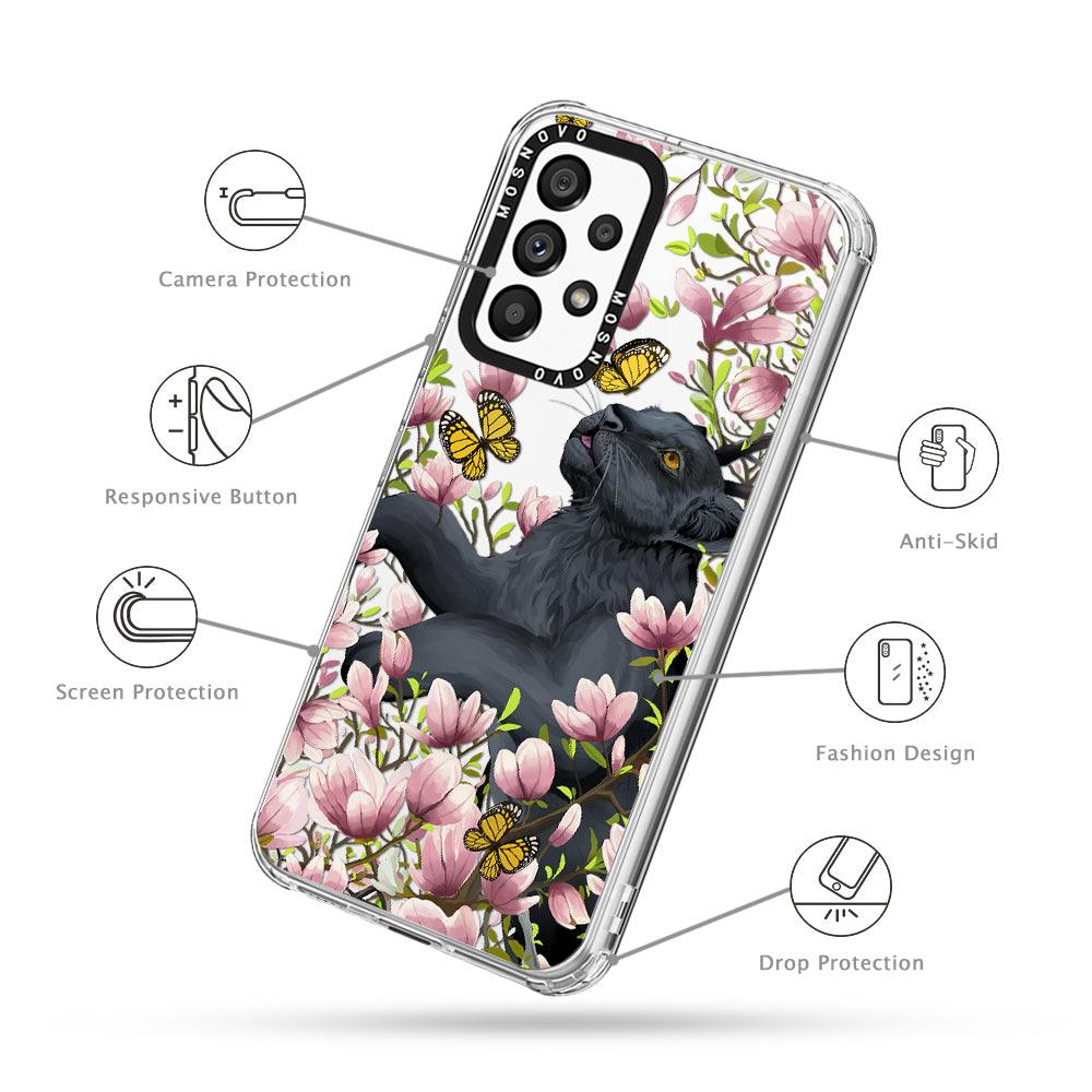 Black Panther Garden Phone Case - Samsung Galaxy A53 Case - MOSNOVO