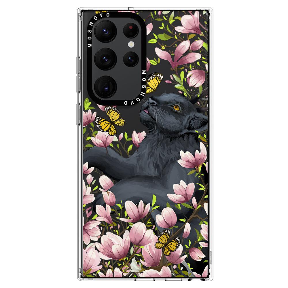 Black Panther Garden Phone Case - Samsung Galaxy S22 Ultra Case - MOSNOVO