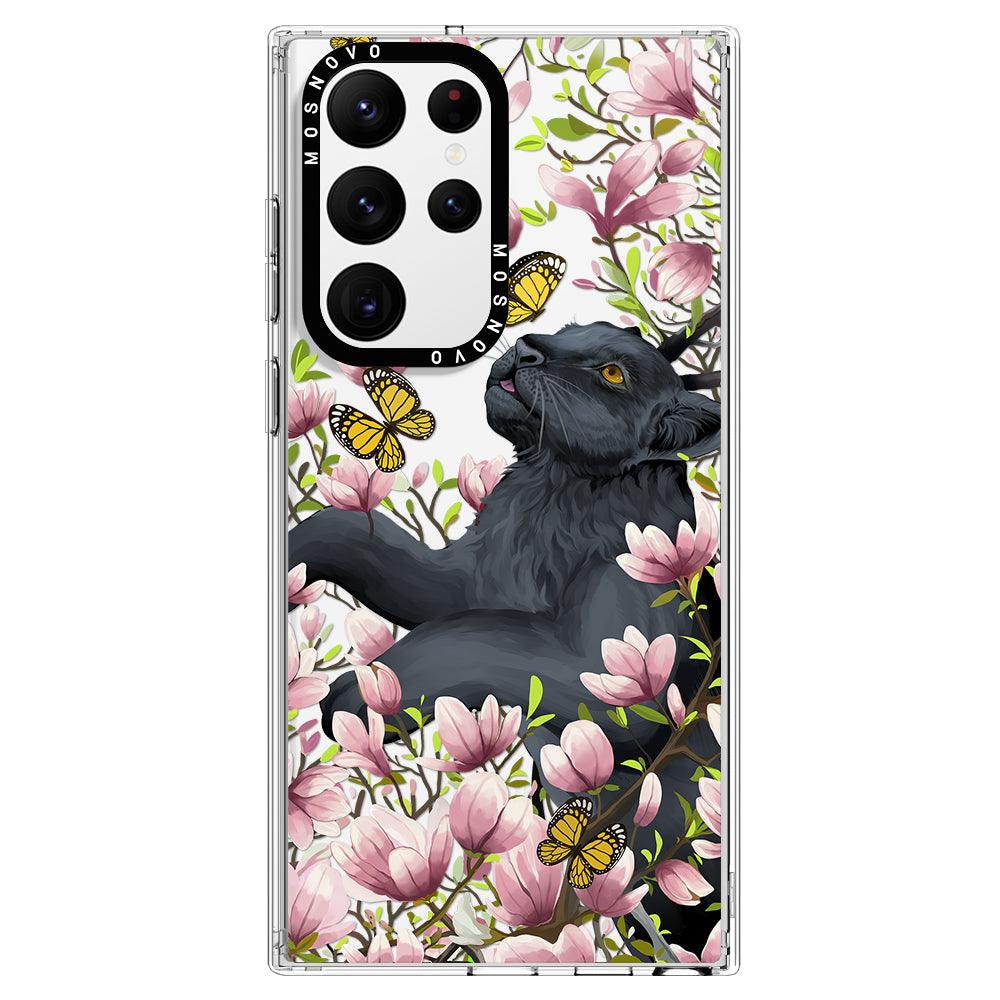 Black Panther Garden Phone Case - Samsung Galaxy S22 Ultra Case - MOSNOVO