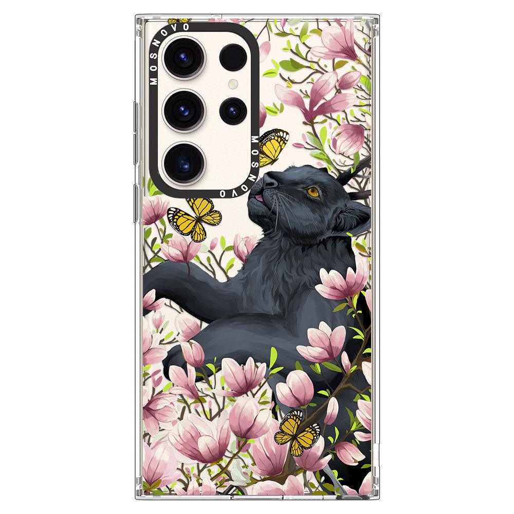 Black Panther Garden Phone Case - Samsung Galaxy S23 Ultra Case - MOSNOVO