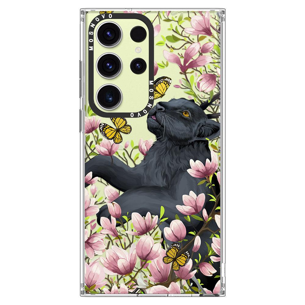 Black Panther Garden Phone Case - Samsung Galaxy S23 Ultra Case - MOSNOVO