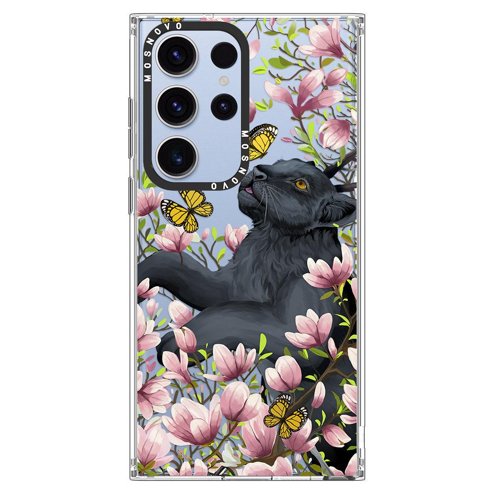 Black Panther Garden Phone Case - Samsung Galaxy S23 Ultra Case - MOSNOVO