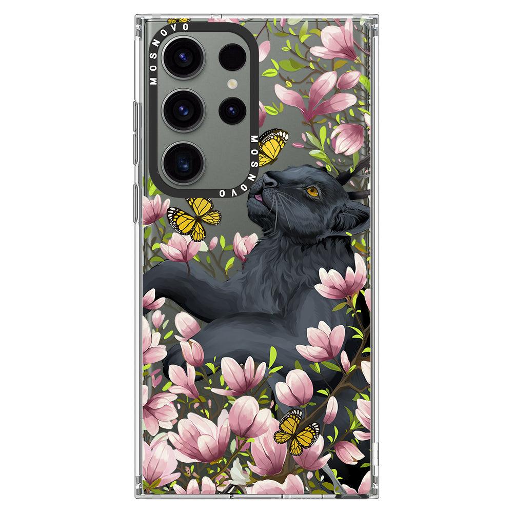 Black Panther Garden Phone Case - Samsung Galaxy S23 Ultra Case - MOSNOVO