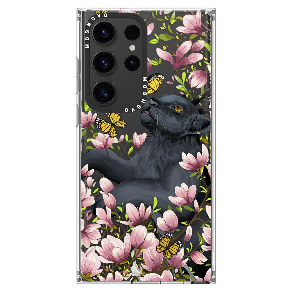 Black Panther Garden Phone Case - Samsung Galaxy S23 Ultra Case - MOSNOVO