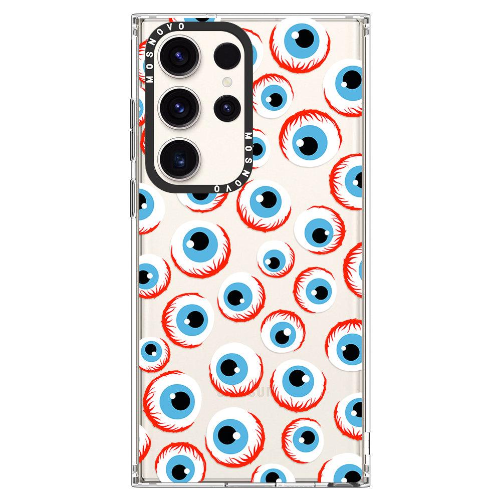 Scary Eyeball Phone Case Samsung Galaxy S23 Ultra Case Mosnovo 0513